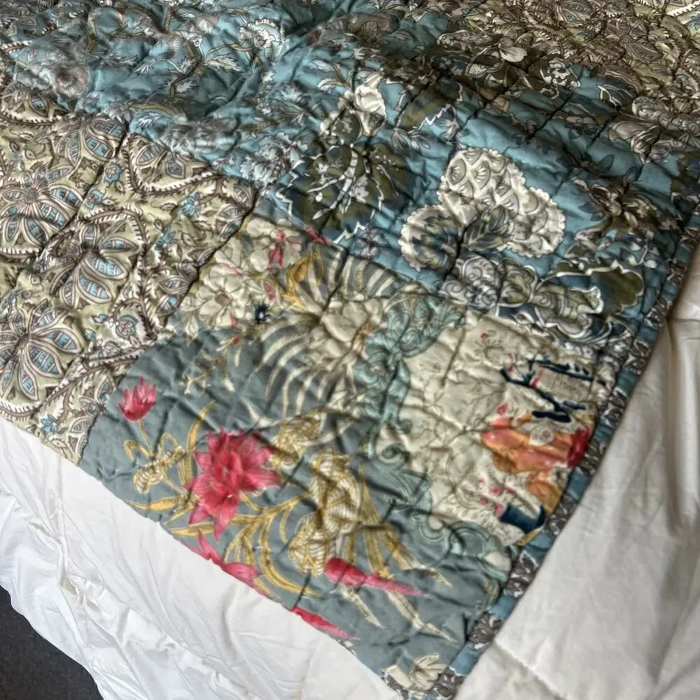 Pottery Barn Neena Patchwork Quilted Euro Sham 26